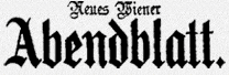 Historisches Logo der Zeitung »Neues Wiener Abendblatt«