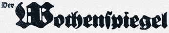 Historisches Logo der Zeitung »Der Wochenspiegel«