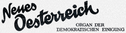 Historisches Logo der Zeitung »Neues Österreich«