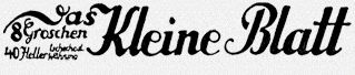 Historisches Logo der Zeitung »Das Kleine Blatt«